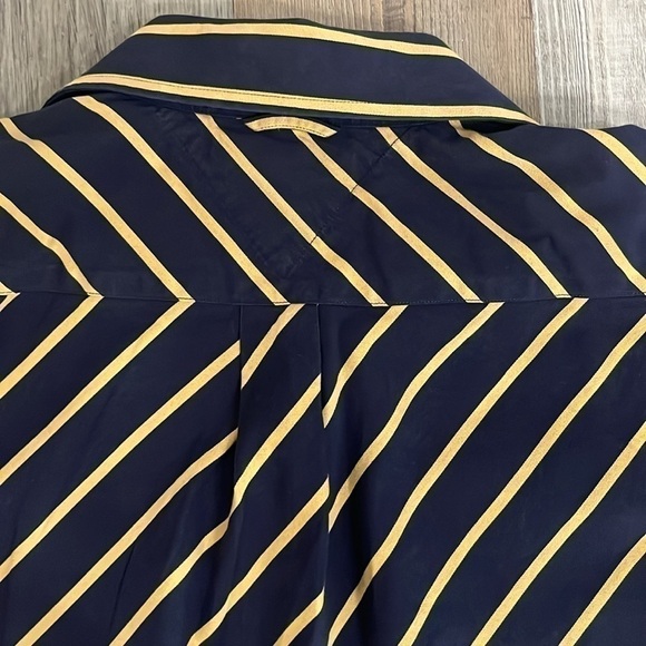 Tommy Hilfiger Mens 2xl Navy Blue Plaid Long Sleeve Business Button Down Shirt - Picture 8 of 8